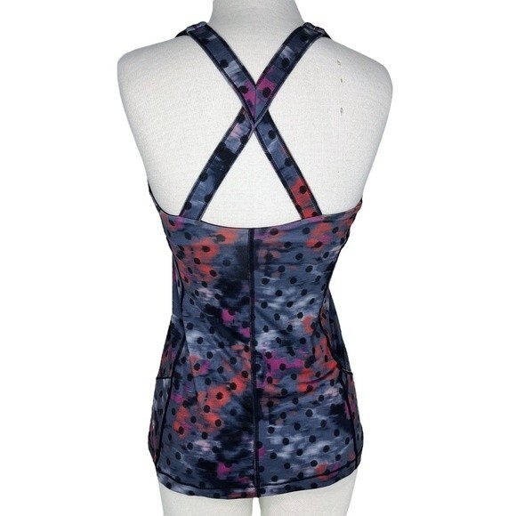 Lululemon Kanto Catch Me Tank sz 6 * Windy Blooms Regal Plum Multi Dot Print Top - Picture 3 of 6